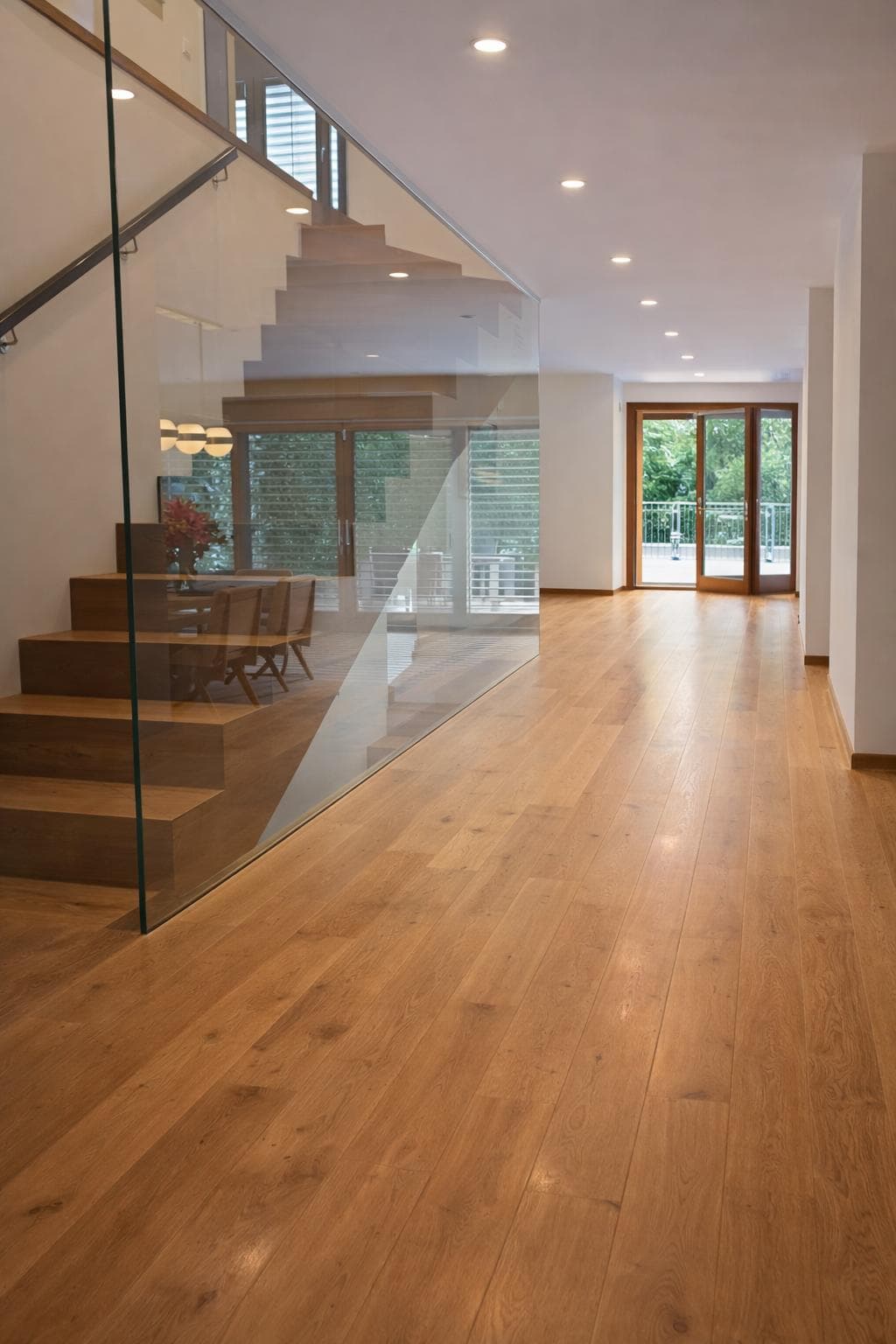 Clean interior with staircase